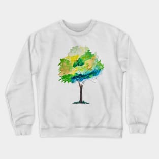 Watercolor Tree Hand Painted Illustration Sketch Crewneck Sweatshirt